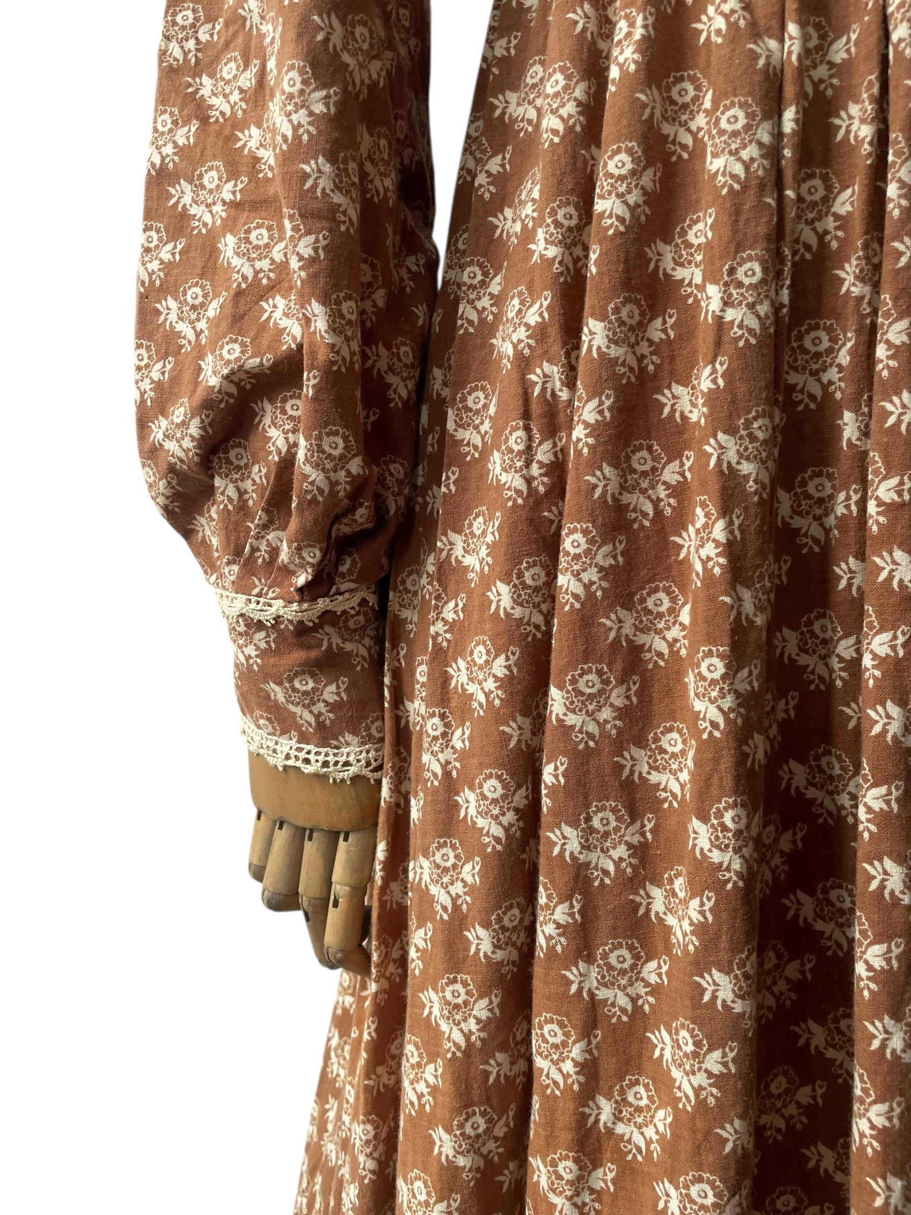 1970’s Vintage Laura Ashley cotton prairie style maxi dress