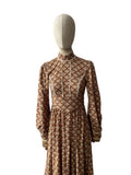 1970’s Vintage Laura Ashley cotton prairie style maxi dress