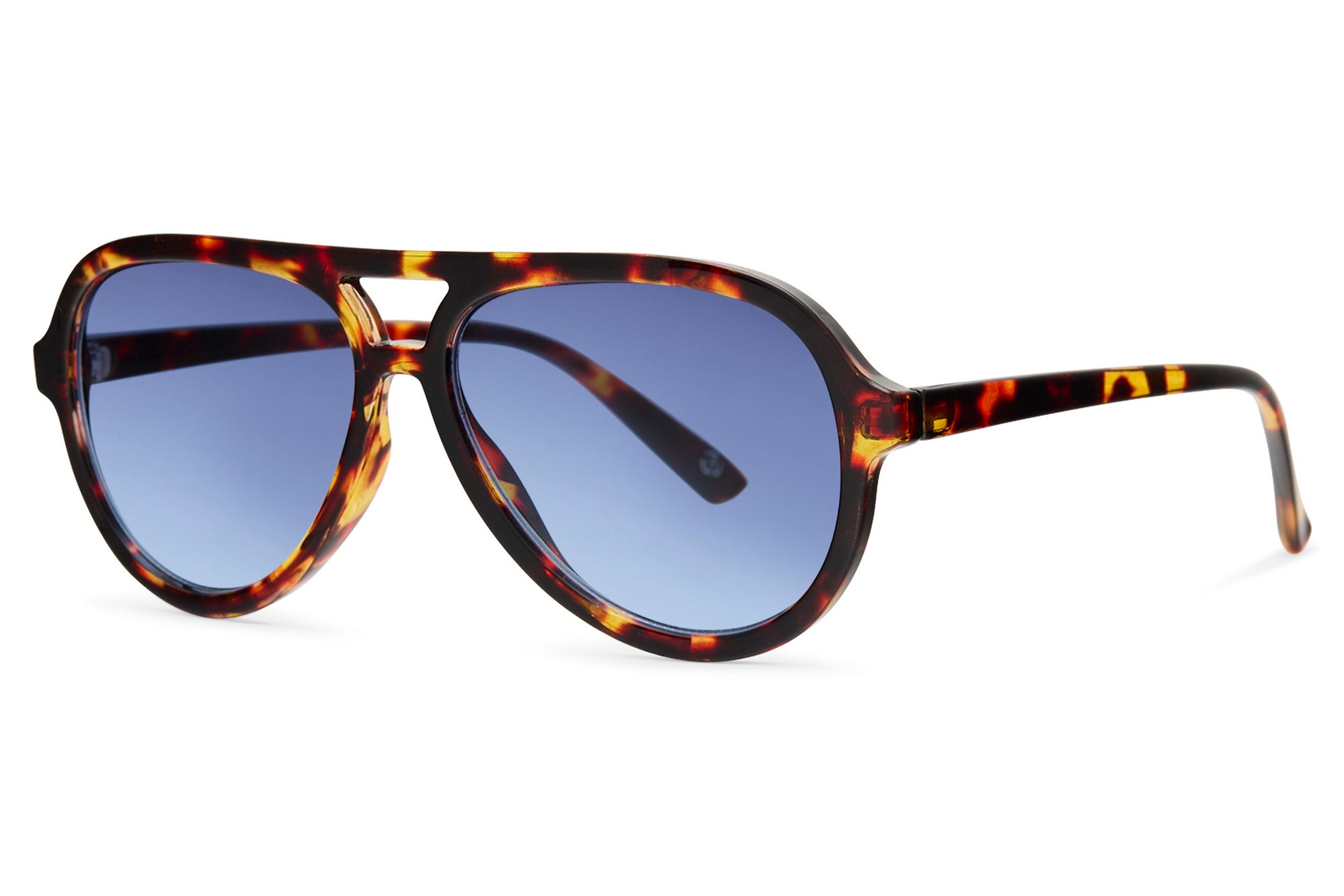 Aviator - dark blue & tortoise print - NOMA Sunglasses