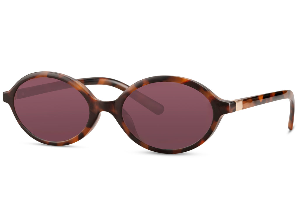 Coco - Tortoise print & burgundy- NOMA Sunglasses